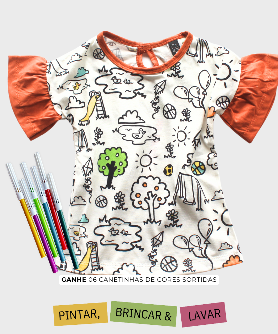 Blusa Frufru DIA DE BRINCAR
