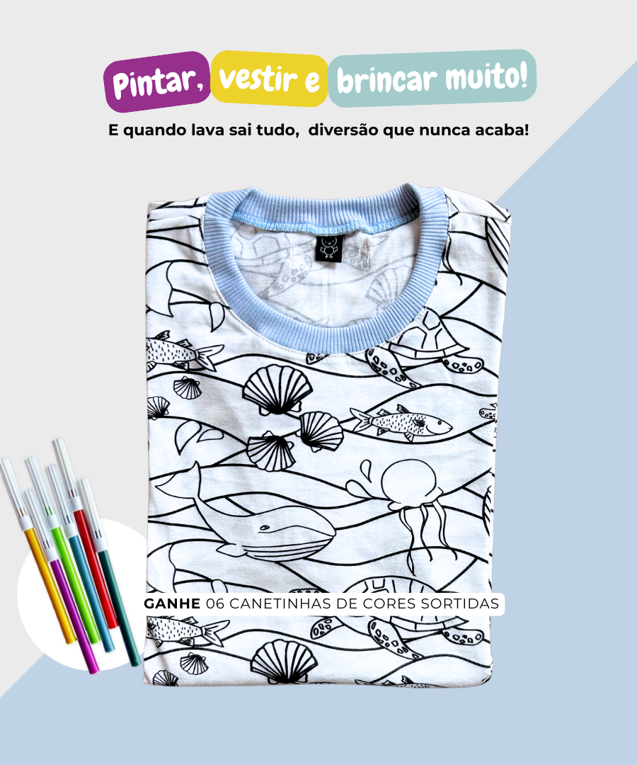 Camiseta Adulto  Um Mergulho na Ilha