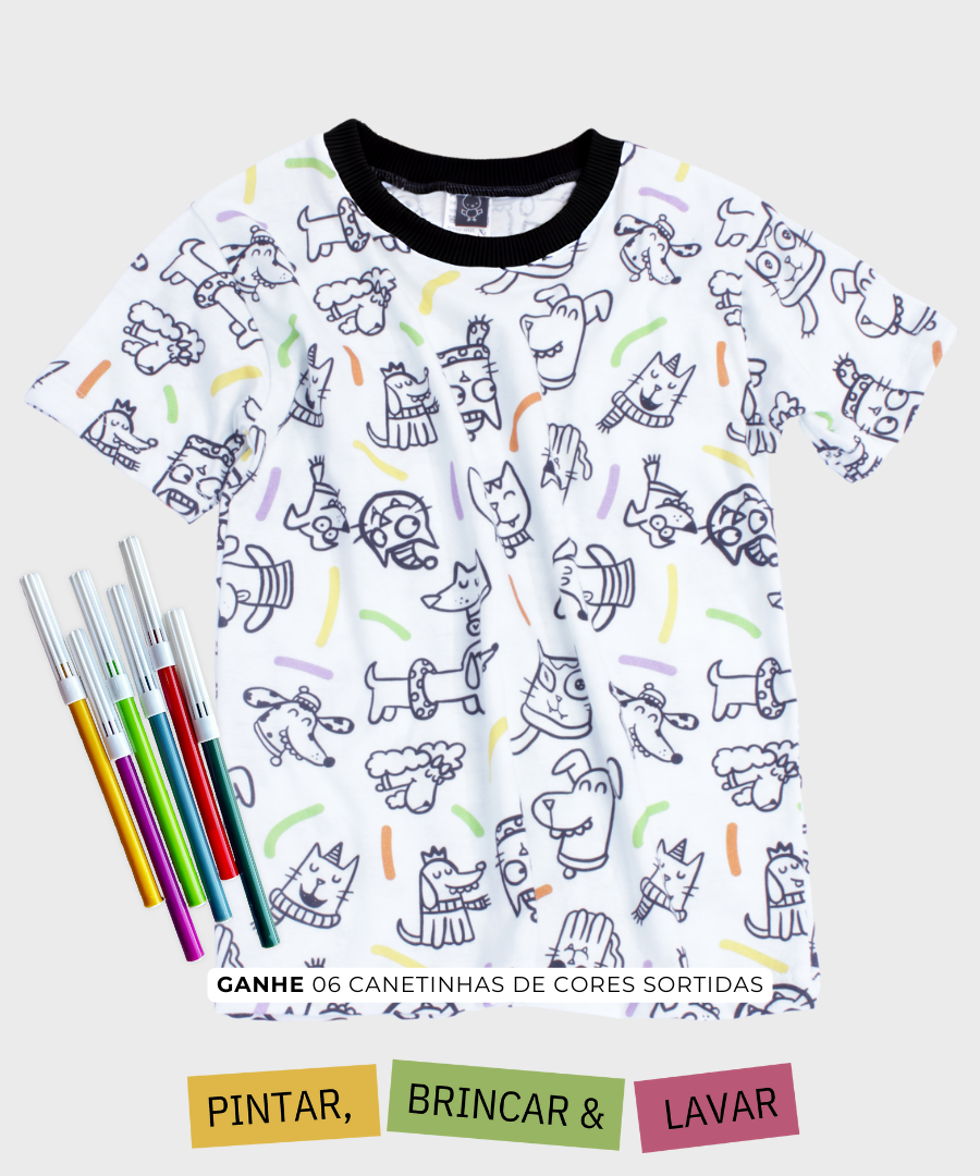 Camiseta preta PETS